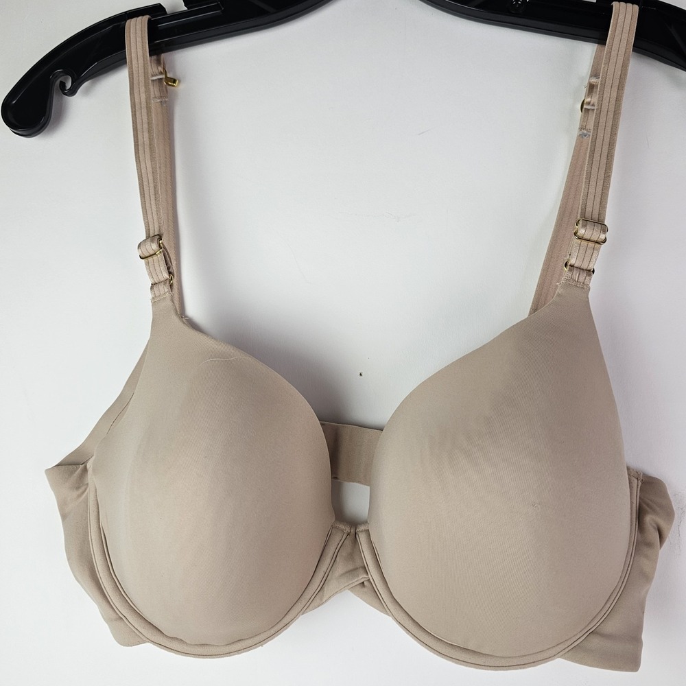 Joyspun Beige Plunge Underwire Balconette Bra Size 36C Convertible Racerback‎